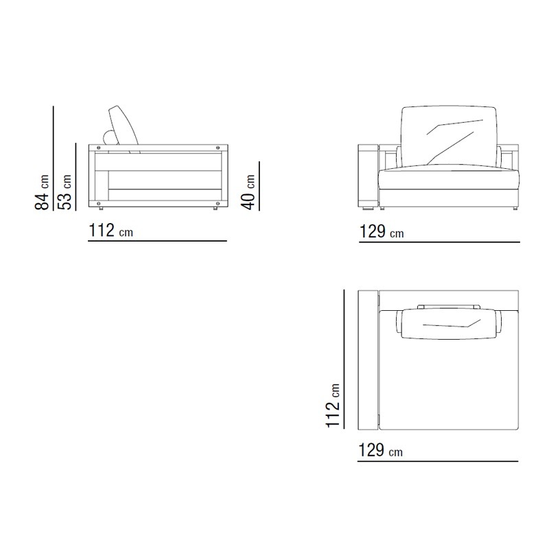 Flexform HAMPTONS Sofa Kombination - Endelement