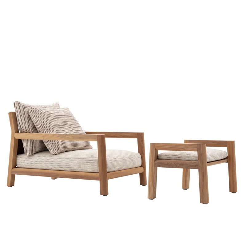 B&B Italia PABLO OUTDOOR Loungesessel + Hocker