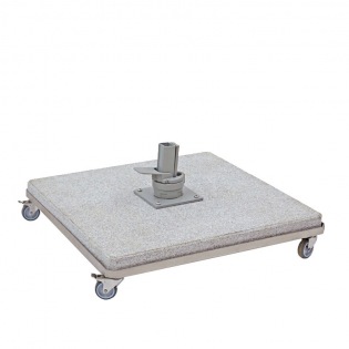 Weishäupl Schirmständer für Freiarm Granit, geflammt mit Rollen