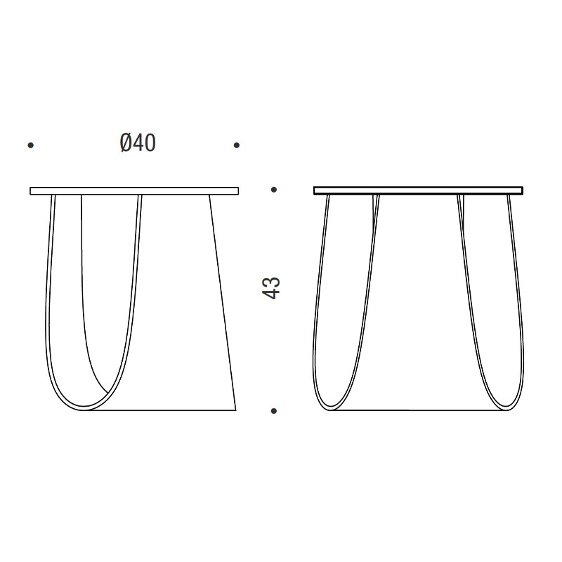 MDF Italia SAG Hocker / Beistelltisch Bambus