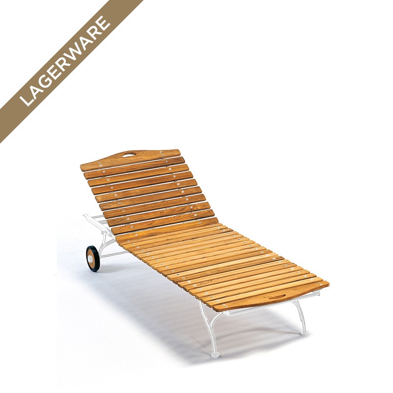 Weishäupl Classic Gartenliege, Gestell weiß