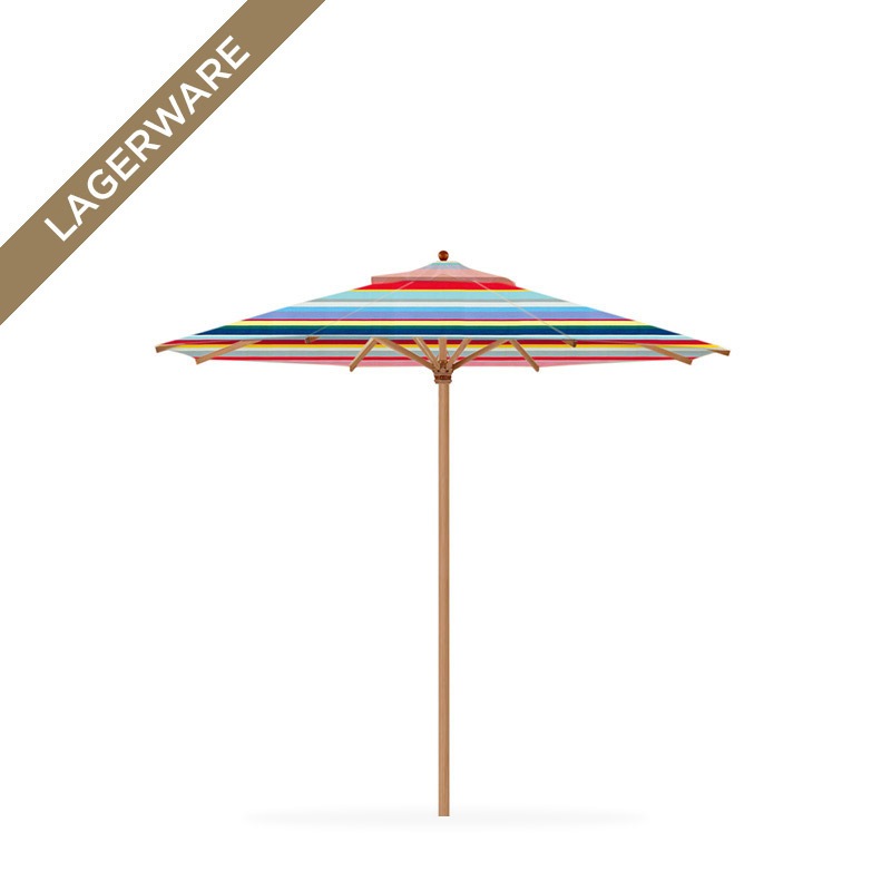 Teak Ø 300 cm mit Flaschenzug, multicolor