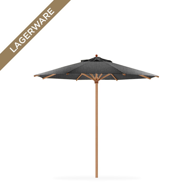 Teak Ø 300 cm mit Flaschenzug, Rips schiefer