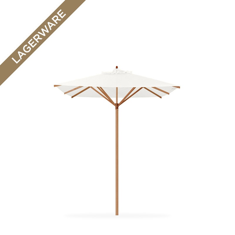 Teak 250x250 cm mit Flaschenzug, weiß