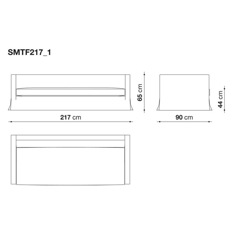 Maxalto SIMPLICITER Sofa - 217 cm