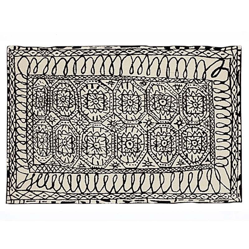 Nanimarquina BLACK ON WHITE  Estanbul Teppich ganz