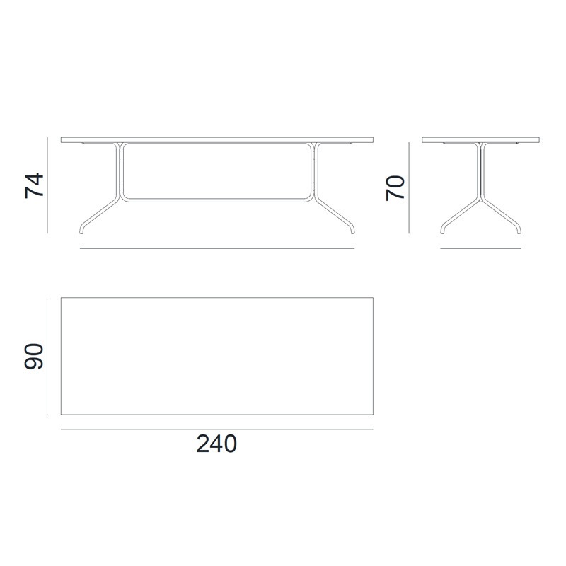 Gervasoni BRISE 33 Tisch 240x90 cm - Beton