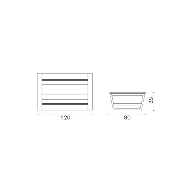 Ethimo COSTES Beistelltisch 80 x 120 cm