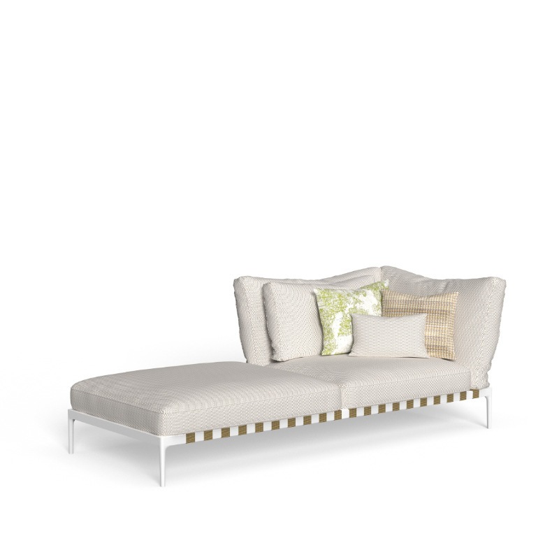 Talenti SALINAS Eckmodul mit Pouf, hohe Armlehne