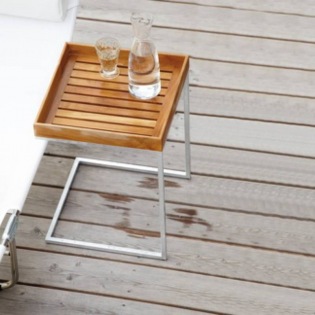 Jan Kurtz PIZZO Beistelltisch mit Teaktablett