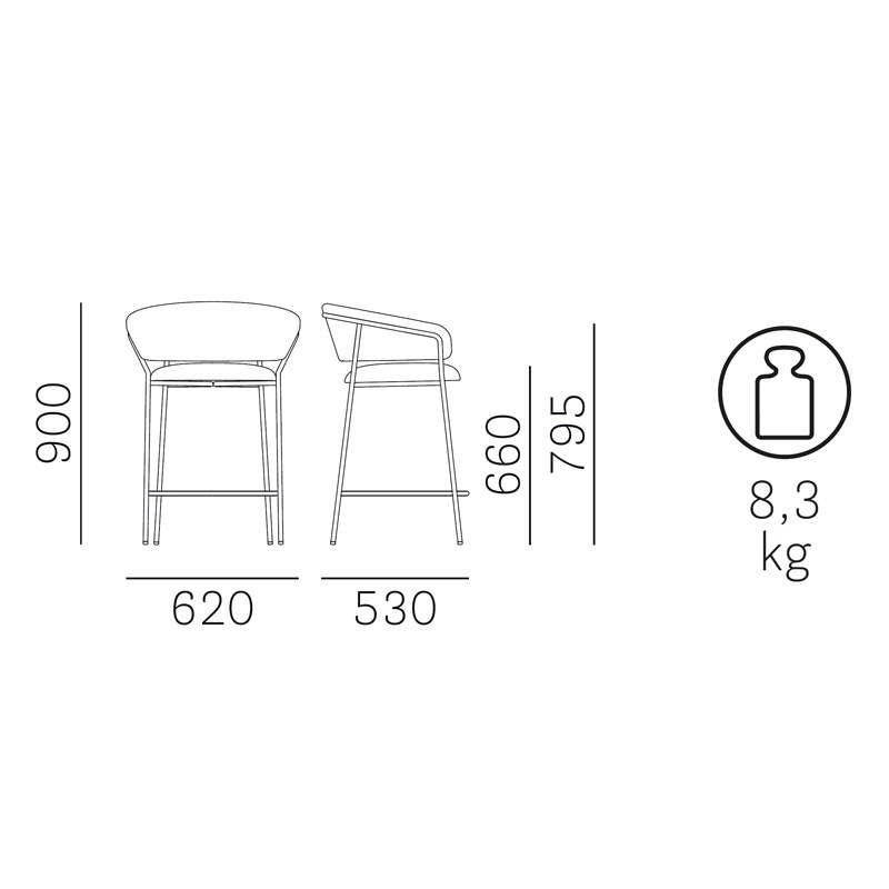 Pedrali JAZZ 3717 Barstuhl