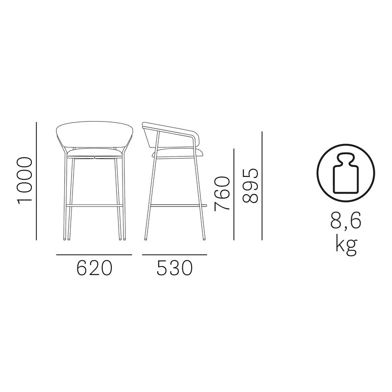 Pedrali JAZZ 3718 Barstuhl