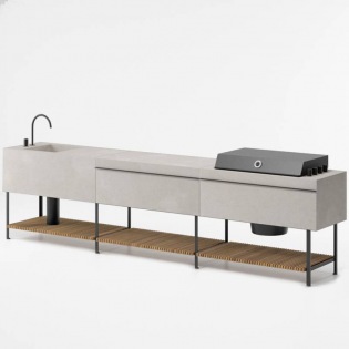 Kettal BASE KITCHEN Triple 2 Outdoor-Küche