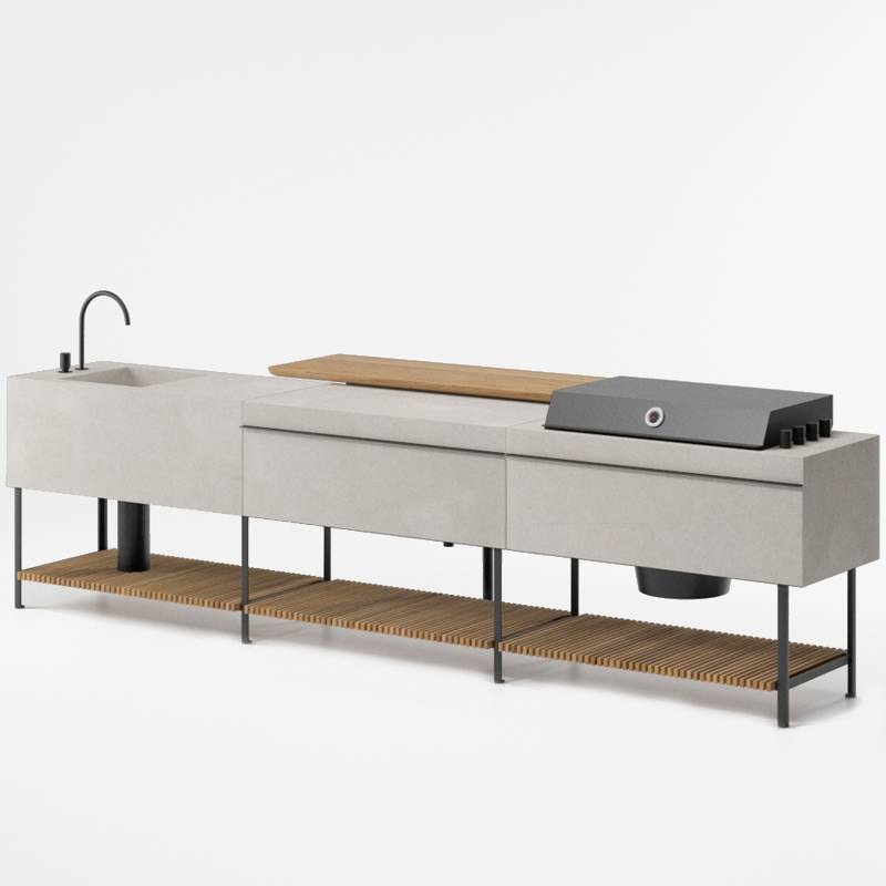 Kettal BASE KITCHEN Triple 3 Outdoor-Küche