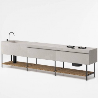 Kettal BASE KITCHEN Triple 1 Outdoor-Küche