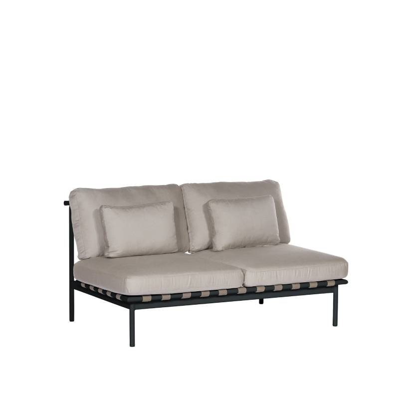 Around Teak Lounge 2-Sitzer Endelement links