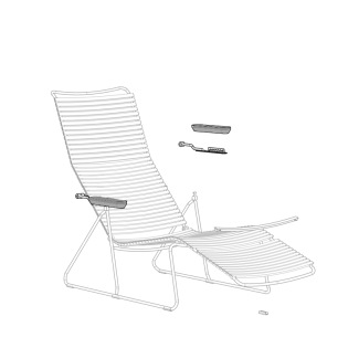 Houe CLICK Bambus Armlehne Sonnenliege, 2er Set