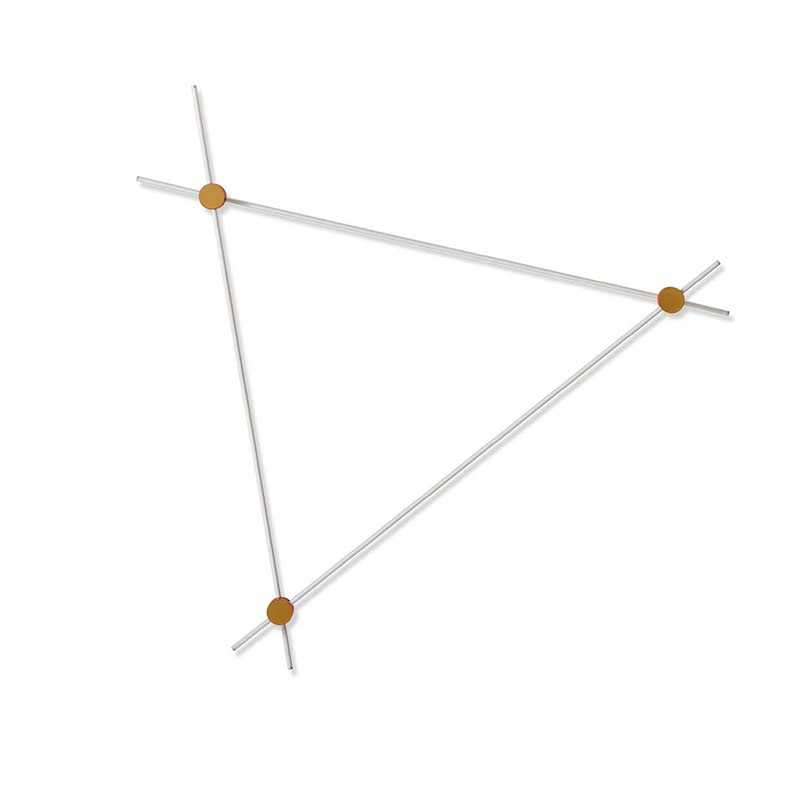 Cassina EITIE Triangle 170 Wandleuchte rot/gold