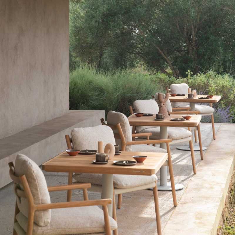 Manutti NAPOLI TEAK Bistrotisch 79 x 79 cm