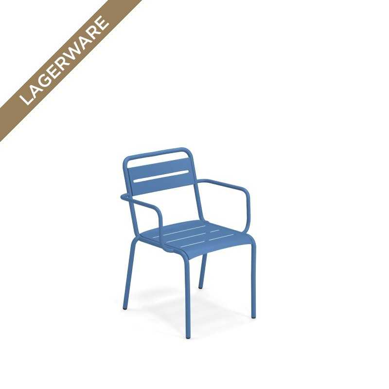 Emu STAR Armlehnstuhl Aluminium, Marine Blue