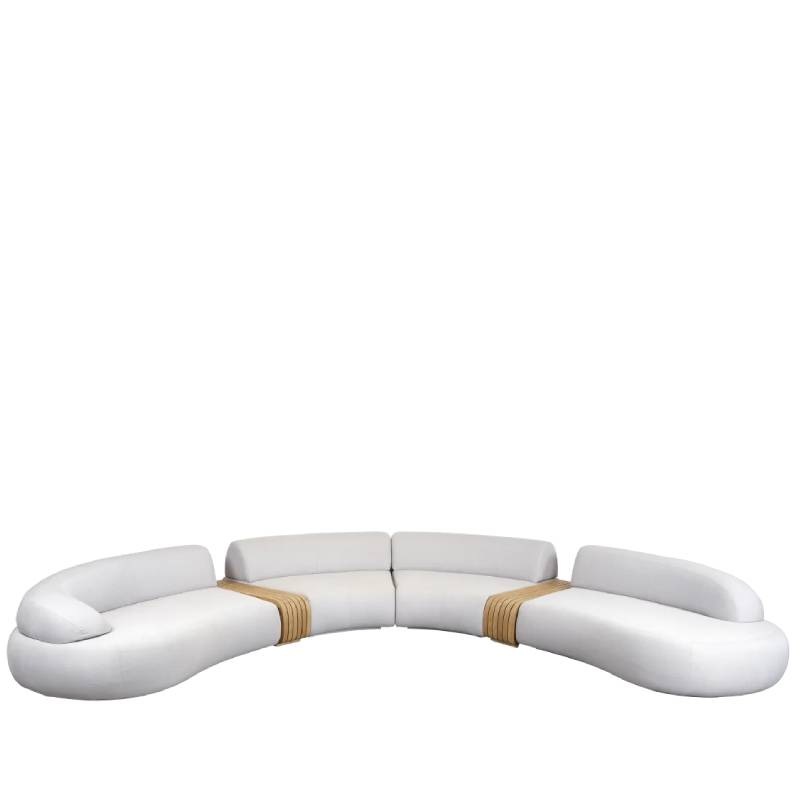 Cane-line MELLOW 6-Sitzer Sofa mit 2 Couchtischen