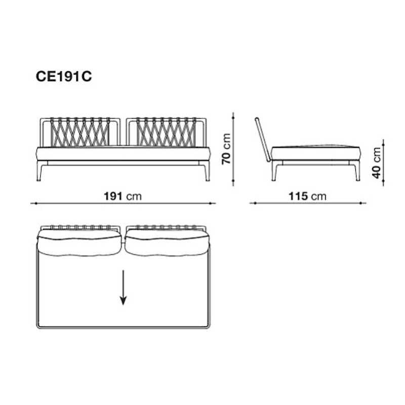 Schutzhülle für ERICA '25 Modular Mittelelement, 191 cm