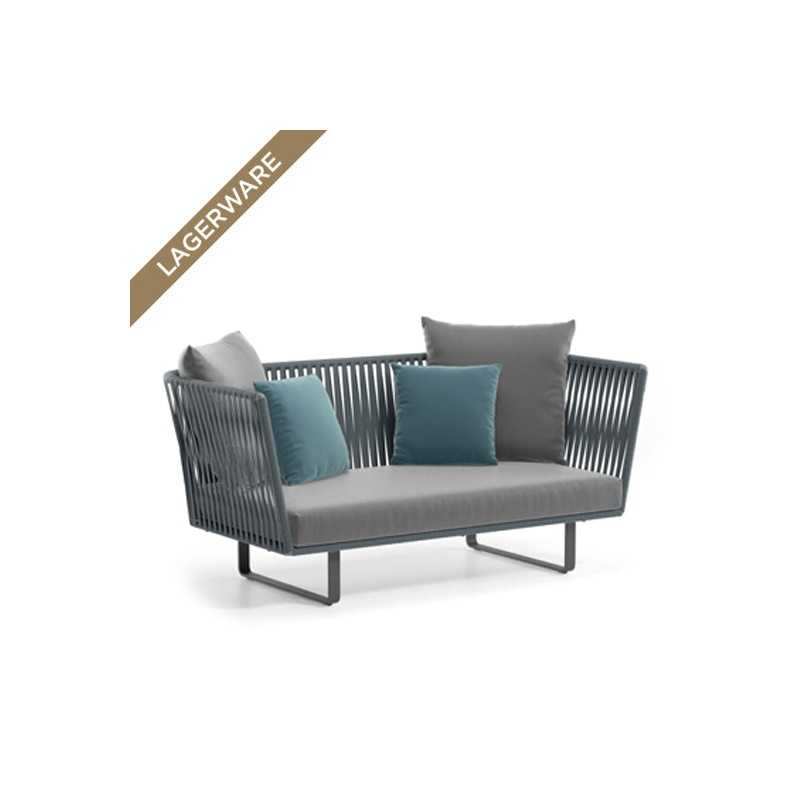 Kettal BITTA 2-Sitzer Sofa Gestell Slate Stone/ Shore Line