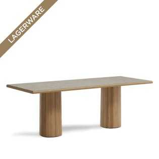 Kettal GIRO Esstisch 220x108 cm, Teak/ Keramik Neutral Caliza
