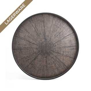 Ethnicraft Tablett XL rund Ø 92 cm, Slice Black Holz