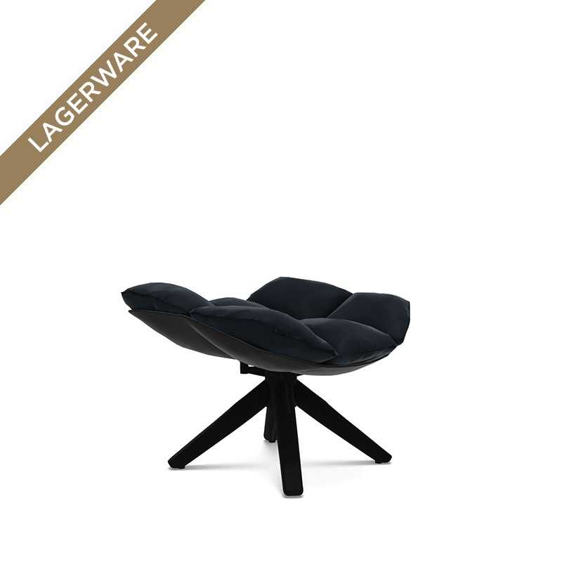 B&B Italia HUSK Hocker, Schwarz/Blue Navy