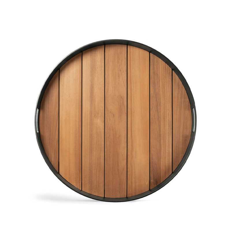 Ethnicraft Outdoor-Tablett L rund