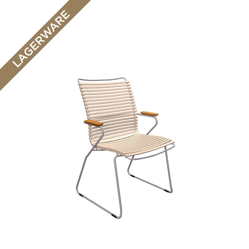 CLICK Armlehnstuhl mit hoher Lehne, Beige