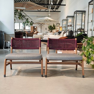 Flexform ORTIGIA OUTDOOR Loungechair, Azalea/Bordeaux