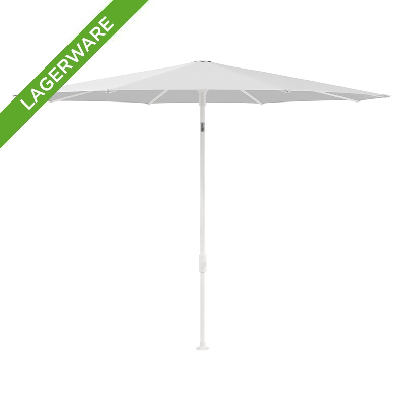 Glatz SMART Sonnenschirm Ø 200 cm, Cement / Gestell matt weiss