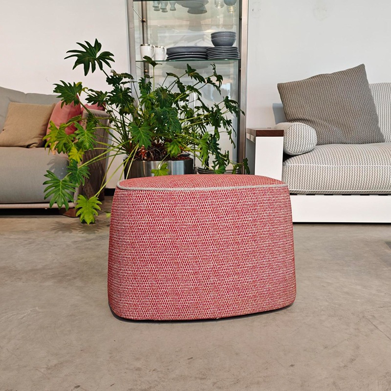 B&B Italia FRANK OUTDOOR Hocker, Ermitage Rust/ Keder Natural