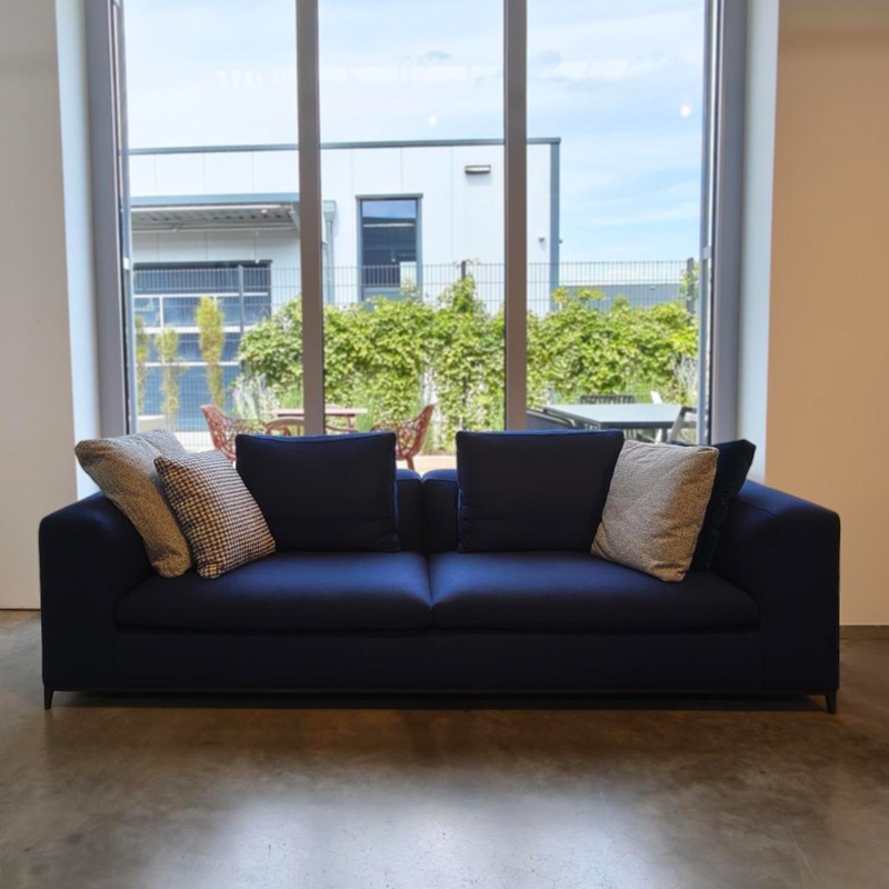 B&B Italia MICHEL CLUB Sofa 253 cm, Samara Navy Blue