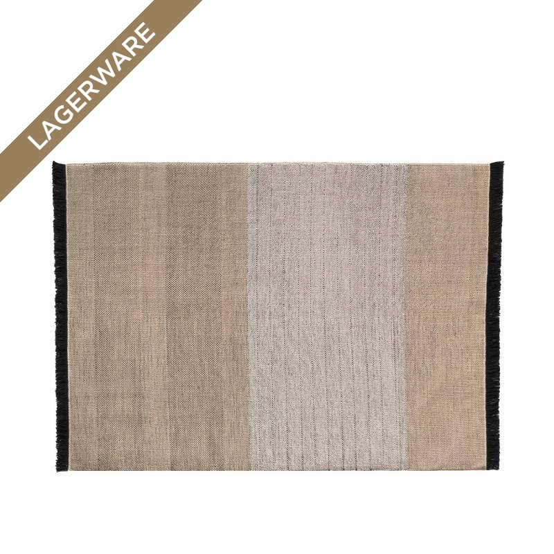 nanimarquina TRES Stripes Black Outdoor Teppich 170x240 cm