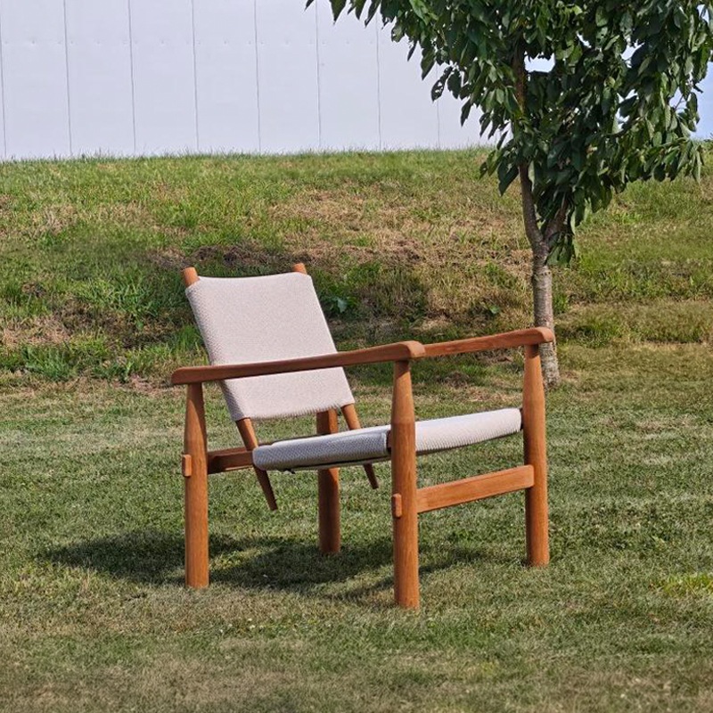Cassina DORON HOTEL Outdoor Sessel, Teak/ Kemi Bianco