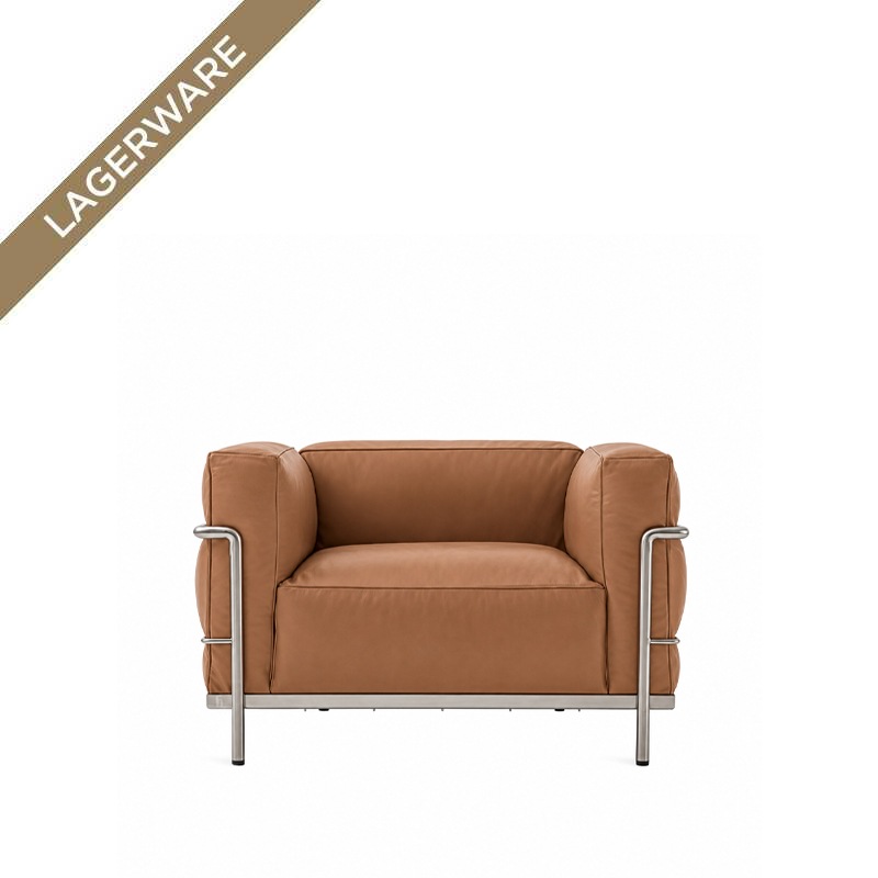 Cassina 3 Fauteuil Grand Confort, grand modèle / Leder Tabacco