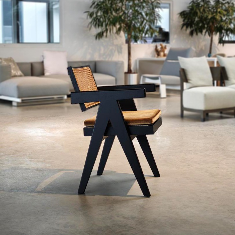 Cassina CAPITOL COMPLEX Armlehnstuhl inkl. Polster, Eiche schwarz/Osaka Canella