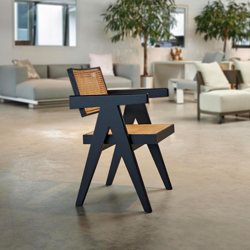 Cassina CAPITOL COMPLEX Armlehnstuhl inkl. Polster, Eiche schwarz/Osaka Canella