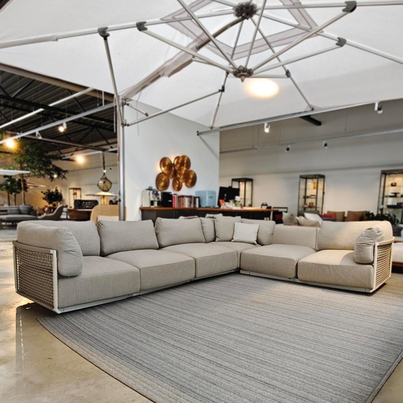 Tribù NODI SOFA Sofakombination, White/Off White/Washed Linen