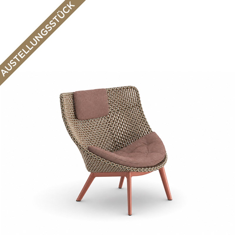 DEDON MBRACE Hochlehner, Terracotta/Chestnut Polster Terracotta