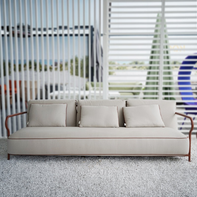 Unopiù SALÒ 3-Sitzer Sofa, Terracotta/ Sabbia