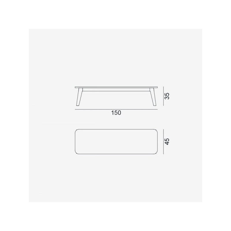 Gervasoni INOUT 867 Couchtisch 150 x 45 cm