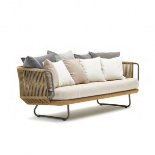 Varaschin BABYLON 3 Sitzer Sofa mit Wurfkissen