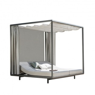 Tribù PAVILION Daybed mit Sunvision-Rückwand