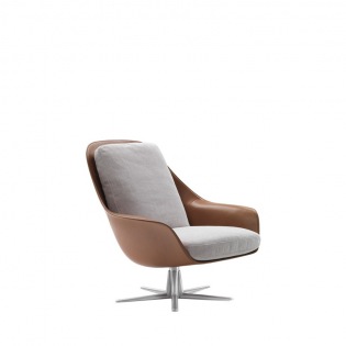 Sveva Sessel mit fünfstrahligem Drehfuss
