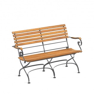 Weishäupl Classic 2-Sitzer Bank mit Armlehnen