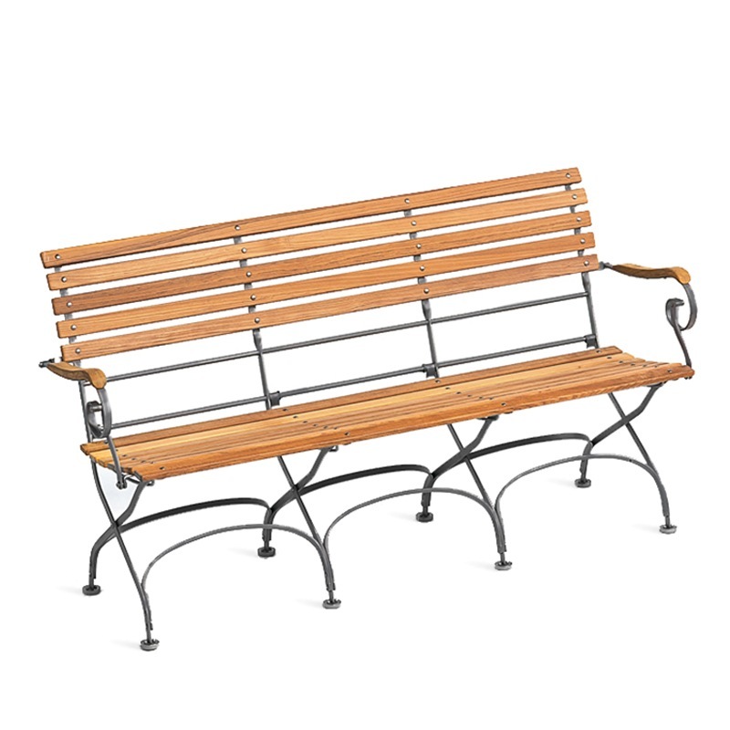 Weishäupl Classic 3-Sitzer Bank mit Armlehnen